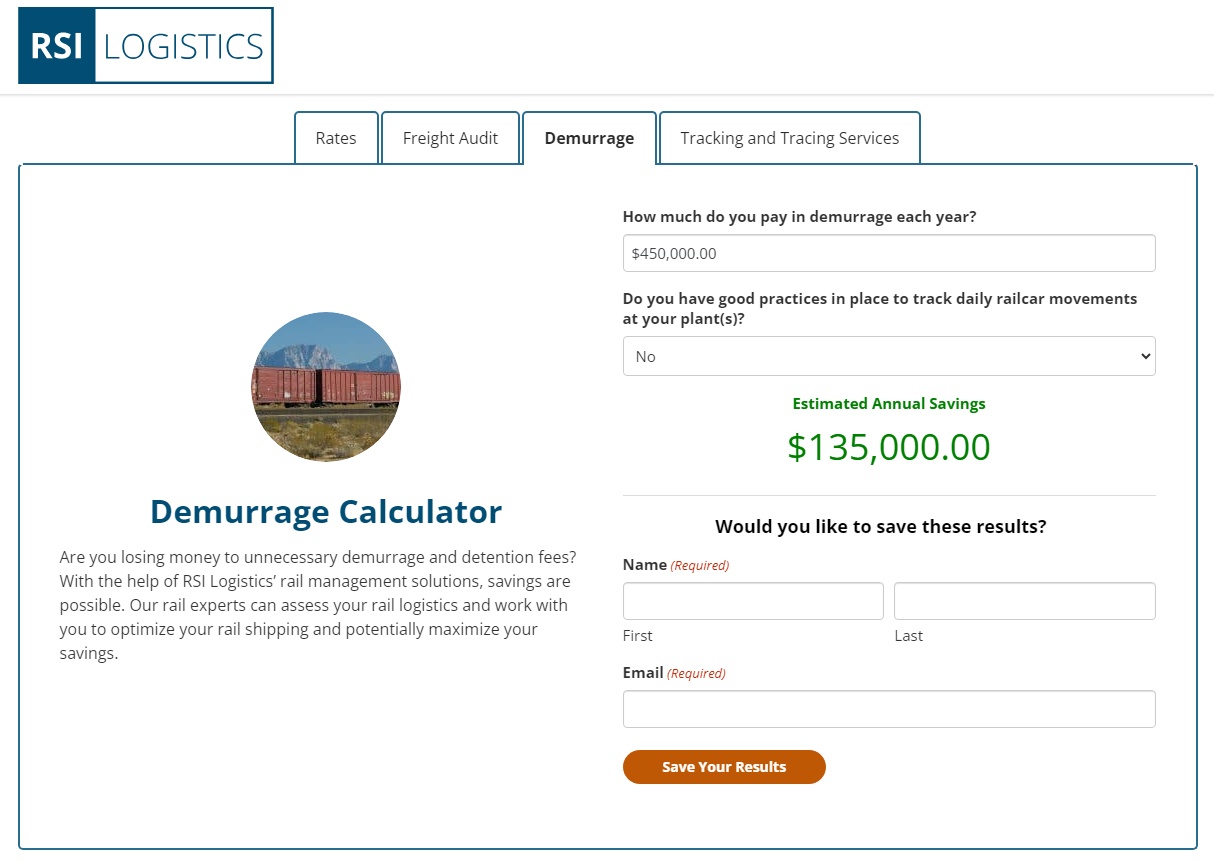 Demurrage Calculator Screenshot